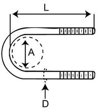 Load image into Gallery viewer, 9/16 x 3 x 7 1/4 U-bolt Kit APUBR-9